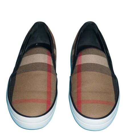 burberry slip on canvas shoes|padded classic burberry sneakers.